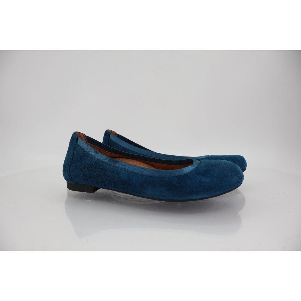 Vionic Anita Womens Ballet Flats Blue Suede Comfort Shoes Size 5 Orthotic - Picture 2 of 13